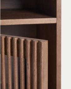 Tmavohnedý nočný stolík v dekore orecha s poličkami Beyla – Kave Home