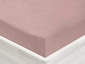 Jersey napínacie prestieradlo JR-024 Hnedoružové 180 x 220 - výška 20 cm