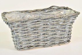 Prútený truhlík šedý Rozmery (cm): 34x17, ma. 15