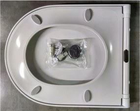 Cersanit Larga Oval, antibakteriálne Slim sedátko z duroplastu, biela, K98-0229