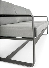 Sivá hliníková záhradná pohovka Merrigan – Bizzotto