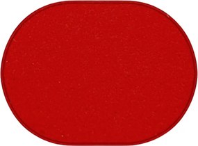 Vopi 120x160 cm Kusový koberec Eton červený ovál, červená, obývacia izba