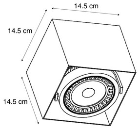 Moderné prisadené bodové svietidlo čierne vrátane LED stmievateľné - Dionysos