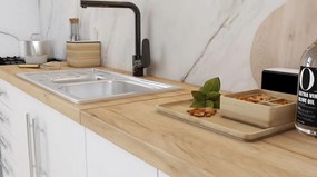 Spodná kuchynská skrinka so šuplíkmi INEZ - 40 cm - biela/dub craft zlatý