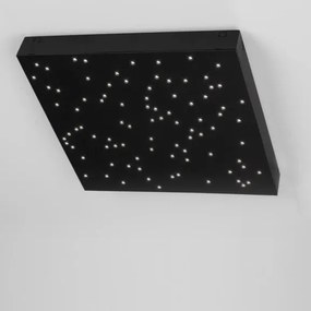Stropné svietidlo LED so stmievaním Cielo 30 čierne s diaľkovým ovládaním