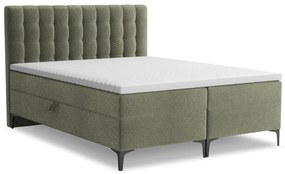 Zelená boxspring posteľ s úložným priestorom 180x200 cm Puhala – Makamii