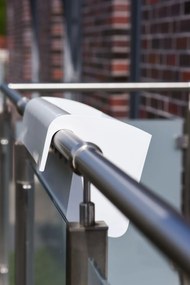 Balkónový hrantík BALKONA CLASSICO, plast, šírka 50 cm, biely lesk