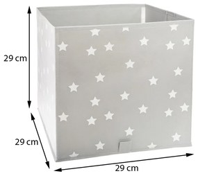 Úložný box Stars, 29x29x29 cm, sivá