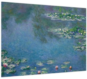 Sklenený obraz - Claude Monet, Water Lilies, reprodukcia (70x50 cm)