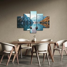 Obraz - Lode na jazere Braies (150x105 cm)