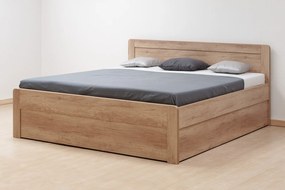 BMB MARIKA FAMILY - masívna dubová posteľ s úložným priestorom 140 x 200 cm, dub masív