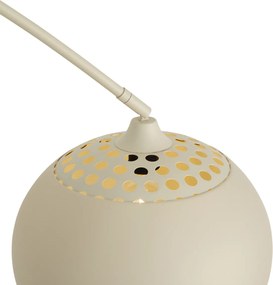 Moderná oblúková lampa béžová s mramorovým podstavcom - XXL