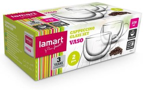 Lamart LT9012 sada pohárov Cappuccino Vaso, 270ml, 2 ks