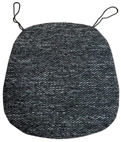 Podsedák na stoličku tenký Deluxe čierny 40x40cm
