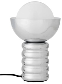 Stolová lampa v striebornej farbe so skleneným tienidlom (výška 32 cm) Spike – Bloomingville