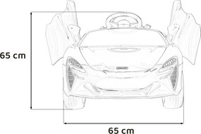 Ramiz McLaren Artur Batéria pre deti Modrá + pohon 4x4 + diaľkové ovládanie + pomalý štart + EVA + LED audio