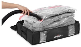 Čierny úložný box na oblečenie pod posteľ Compactor XXL Black Edition 3D, 145 l