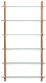 Sklenený modulárny policový systém v prírodnej farbe 110x202x30,5 cm Sitra – Kave Home