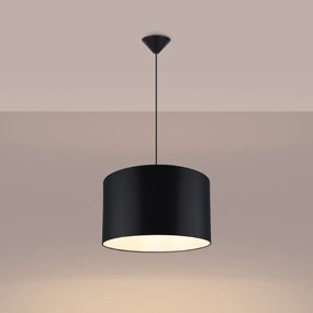 Závesné svietidlo Nova, 1x čierne textilné tienidlo, (fi 40 cm)