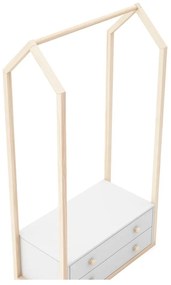 Biela otvorená detská šatníková skriňa 80x170 cm Esteban – Marckeric