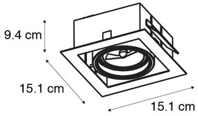 Moderné zapustené bodové svetlo čierne nastaviteľné - Oneon 70