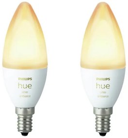 SADA 2x LED Stmievateľná žiarovka Philips Hue WHITE B39 E14/4W/230V 2200K-6500K