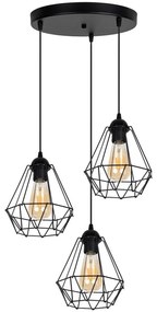 HEXE Luster na lanku DIAMENT 3xE27/60W/230V 0060