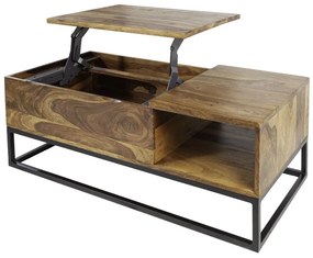 Dizajnový konferenčný stolík Timber Function 110 cm sheesham