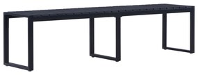 Záhradná lavička 180 cm, PS doska, čierna