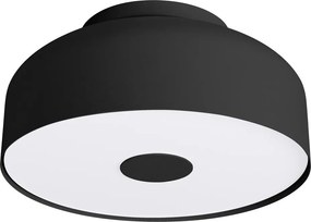 Čierne stropné svietidlo ø 30 cm Blacko – Sollux