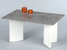 Konferenčný stolík Minimal, šedý betón/bílý%