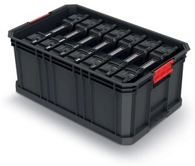 Prepravný box C, 52 × 32,9 × 21 cm, 7 organizérov, čierna