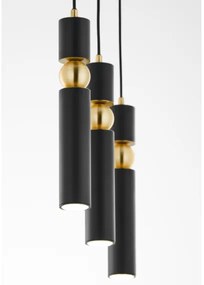 Jupiter 2004 - Luster na lanku ALAS 3xGU10/10W/230V čierna/zlatá