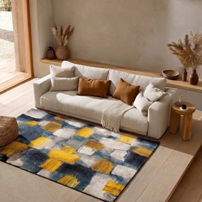 Modro-žltý koberec Universal Lienzo, 120 x 170 cm