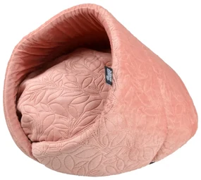 Svetloružový pelech pre mačku ø 50 cm – Love Story