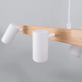 Brilagi - Závesný luster SELE 6xGU10/30W/230V biela/dubový dekor