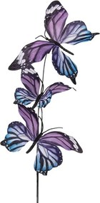 Dekoračná vetvička s fialkovými motýlikmi Butterfly - 10*10*65 cm