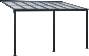 Hliníková pergola BestBerg PZ-13A / 13 m² / sivá