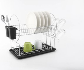 Kovový odkvapkávač na riad Basic Kitchen, 51x36,5x23,5 cm