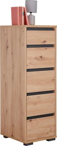 XXXLutz KOMODA, antracitová, farba duba, 40/120/48 cm Carryhome - Komody - 000003003306