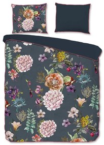 Antracitové obliečky na dvojlôžko/predĺžené z bavlneného saténu 240x220 cm Parma – Descanso