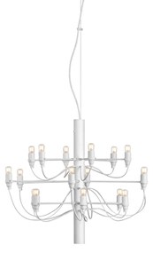FLOS 2097/18 LED luster, číre žiarovky, biela