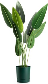 PLASTOVÝ KVETINÁČ AZALEA SADA 2KS 22,5X23,5 CM+17,5X18,5 CM TMAVOZELENÁ