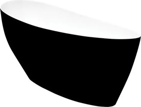Besco Voľne stojaca vaňa z liateho mramoru Keya BW Matt 165x70 BESCO-Typ výpuste: Click-Clack s horným čistením, chróm, BESCO-Rozmery: 163,5x70,5, BE…