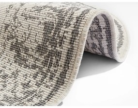 Sivo-krémový vonkajší koberec NORTHRUGS Borbon, ø 140 cm