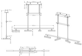 Trio - LED Stmievateľný luster na lanku OPIUM 4xLED/4,5W/230V