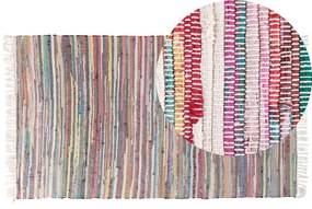 Bavlnený koberec 80 x 150 cm svetlý/viacfarebný DANCA Beliani
