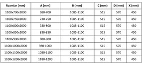 Mexen Velar, sprchový kút s posuvnými dverami 110(dvere) x 85(stena) cm, 8mm číre sklo, zlatá lesklá, 871-110-085-01-50