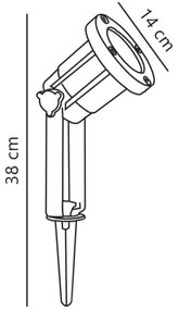 Nordlux - Vonkajšie bodové svietidlo SPOTLIGHT 1xGU10/35W/230V IP54
