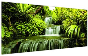 Obraz - Indonézske vodopády (120x50 cm)